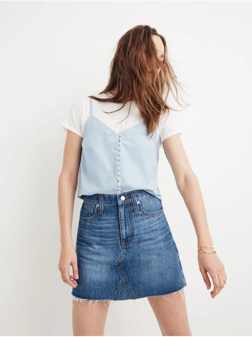 Madewell Rigid Denim A-Line Mini Skirt - Women’s Size 27